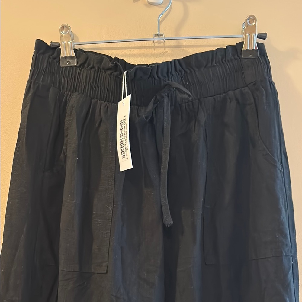 Baltic Born, NWT, Black Drawstring Pants “Romy”